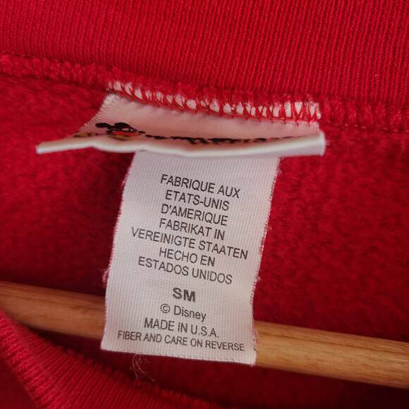 Vintage Walt Disney World South Beach Cropped Sweatshirt Red Medium Retro SoCal - Picture 3 of 8